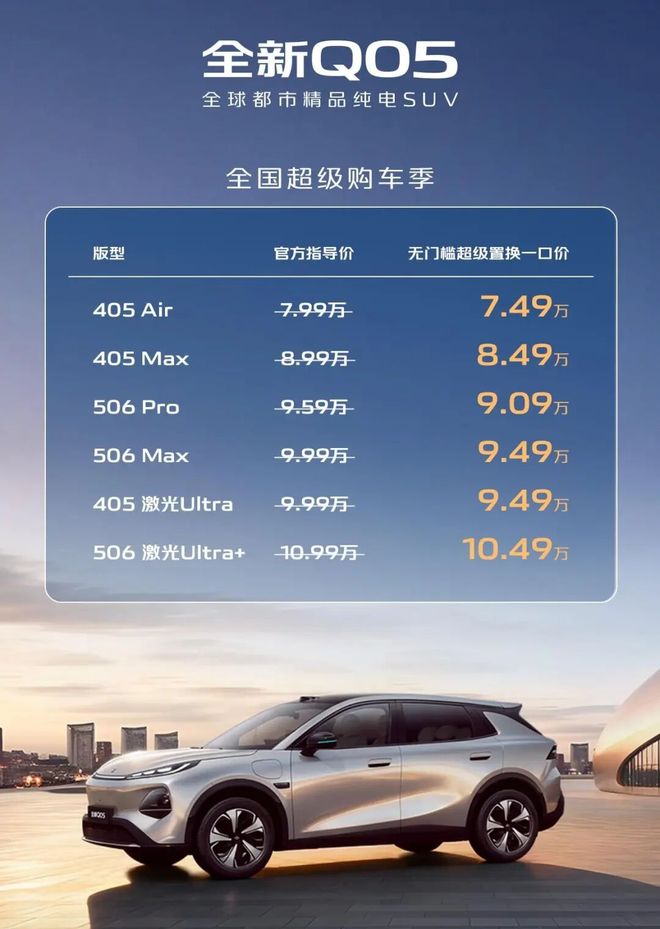 电SUV长安启源全新Q05上市开元棋牌10万级带激光雷达纯(图18)